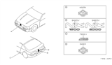 Diagram for 1994 Nissan Sentra Emblem - 99099-61Y12
