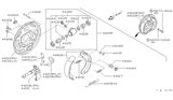 Diagram for 1997 Nissan 200SX Brake Backing Plate - 44030-50Y11