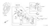 Diagram for 1992 Nissan Sentra Brake Pad Set - 41060-50Y90