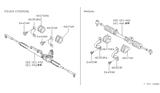 Diagram for 1994 Nissan Sentra Rack & Pinion Bushing - 54444-50Y10