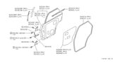 Diagram for 1994 Nissan Sentra Door Hinge - 82401-65Y00