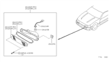 Diagram for Nissan Sentra Side Marker Light - 26131-61Y00