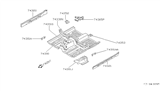 Diagram for 1993 Nissan Sentra Floor Pan - 74312-65Y30