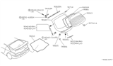 Diagram for 1994 Nissan Sentra Weather Strip - 90382-61Y05