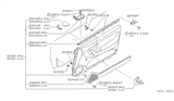 Diagram for 1991 Nissan Sentra Weather Strip - 80834-64Y00