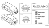Diagram for Nissan Murano Emblem - 62890-CA000