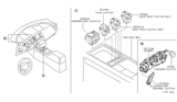 Diagram for 2006 Nissan Murano Hazard Warning Switch - 25290-CA000