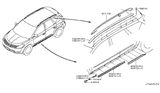 Diagram for 2005 Nissan Murano Door Moldings - 82870-CA000