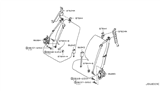 Diagram for 2004 Nissan Murano Seat Belt - 86842-CA00C