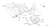 Diagram for 2010 Nissan Quest A/C Idler Pulley - 11925-31U0C