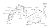 Diagram for Nissan Murano Wheelhouse - 63843-CA000