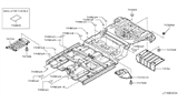 Diagram for 2006 Nissan Murano Exhaust Heat Shield - 74753-CA000