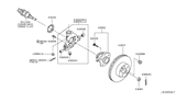 Diagram for Nissan Murano Wheel Bearing - 43202-CA100