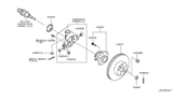 Diagram for Nissan Murano Wheel Hub - 43202-CA100