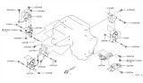 Diagram for 2007 Nissan Murano Engine Mount - 11332-CA000