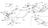 Diagram for Nissan Murano Exhaust Hanger - 20651-CA000