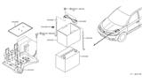 Diagram for 2005 Nissan Murano Battery Tray - 64860-CA000