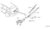 Diagram for 2005 Nissan Murano Wiper Arm - 28781-CB80A