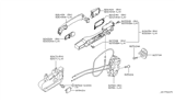 Diagram for 2007 Nissan Murano Rear Passenger Door Handle Latch - 82501-CA01A