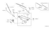 Diagram for Nissan Wiper Pivot - 28840-CA000