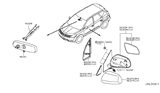 Diagram for 2006 Nissan Murano Car Mirror - 96321-CA100