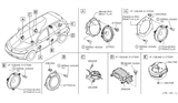 Diagram for 2003 Nissan 350Z Car Speakers - 28156-AM900