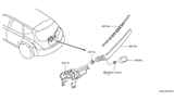 Diagram for Nissan Murano Wiper Arm - 28781-CA000