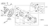 Diagram for 2005 Nissan Murano Brake Caliper - 44001-AL500