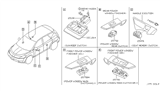 Diagram for Nissan Murano Power Window Switch - 25401-CA010