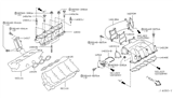 Diagram for Nissan Altima Intake Manifold Gasket - 14033-8J115