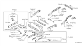 Diagram for 2002 Nissan Pathfinder Rear Crossmember - 75614-0W000