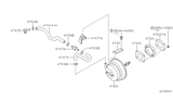 Diagram for 2003 Nissan Pathfinder Brake Booster Vacuum Hose - 47471-5W600