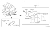 Diagram for 2000 Nissan Pathfinder Bumper Reflector - 26565-2W100