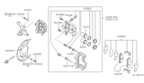 Diagram for 2002 Nissan Pathfinder Brake Backing Plate - 41150-1W600