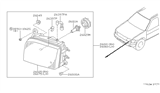 Diagram for 1999 Nissan Pathfinder Headlight - 26025-2W600