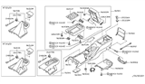 Diagram for 2001 Nissan Pathfinder Center Console Base - 96931-0W010
