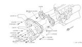 Diagram for 1997 Nissan Pathfinder Timing Cover - 13502-0W005