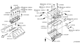 Diagram for 2003 Nissan Pathfinder Intake Manifold Gasket - 14035-38U01