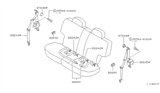 Diagram for 2000 Nissan Pathfinder Seat Belt - 88844-4W900