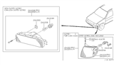 Diagram for 1997 Nissan Pathfinder Side Marker Light - 26135-0W025