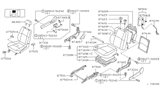 Diagram for 1999 Nissan Pathfinder Seat Cushion - 87300-2W502