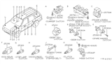 Diagram for 2001 Nissan Pathfinder Power Window Switch - 25401-9V000