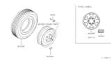 Diagram for 2003 Nissan Pathfinder Spare Wheel - 40300-2W220