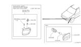 Diagram for 1996 Nissan Pathfinder Side Marker Light - 26115-0W026