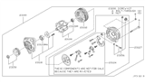 Diagram for 1998 Nissan Pathfinder Alternator - 23100-0W002