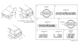 Diagram for 1997 Nissan Pathfinder Emblem - 90895-0W000