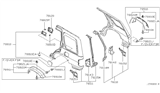 Diagram for 2002 Nissan Pathfinder Fender - 78100-2W731