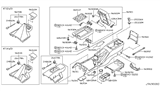 Diagram for 2001 Nissan Pathfinder Center Console Base - 96931-4W300