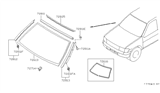 Diagram for 1999 Nissan Pathfinder Windshield - 72712-0W000