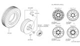 Diagram for Nissan Pathfinder Wheel Cover - 40315-89P15